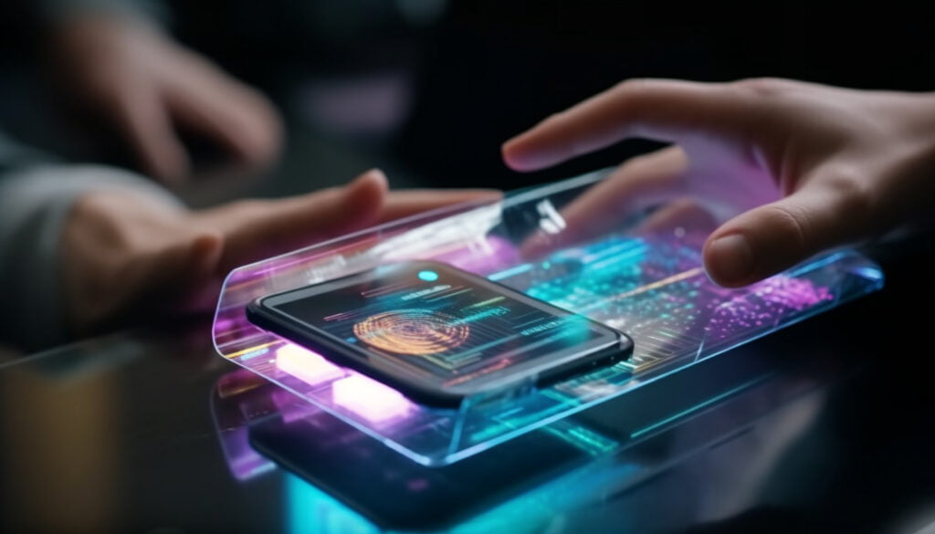 a person holding a phone
