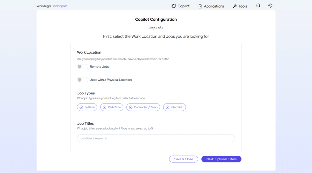 01 worktugal job copilot ai step 01